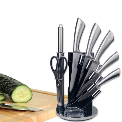RUIMING Set de huit pièces porte-outils en acrylique avec poignée creuse en acier inoxydable