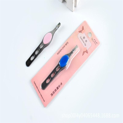 Pince à sourcils en acier inoxydable manche plat et antidérapant