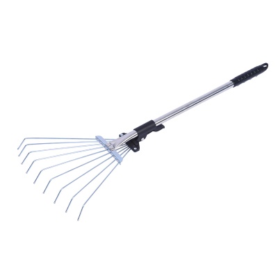 Râteau à feuilles caduques rétractable en acier inoxydable 9/15 dents