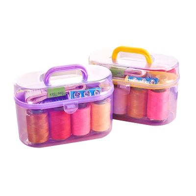 OUTUOU boîte de couture et de fil Set de 10 pièces double couche de coton de couleur fil