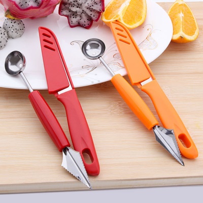 YIQI  Couteau à fruits Set de deux pièces en acier inoxydable