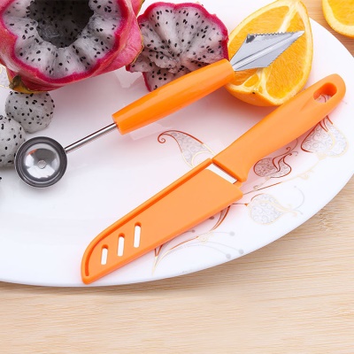 YIQI  Couteau à fruits Set de deux pièces en acier inoxydable