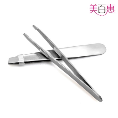 Pince à sourcils inclinée en acier inoxydable