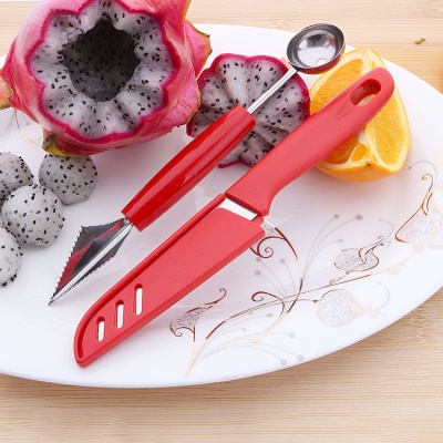 YIQI  Couteau à fruits Set de deux pièces en acier inoxydable