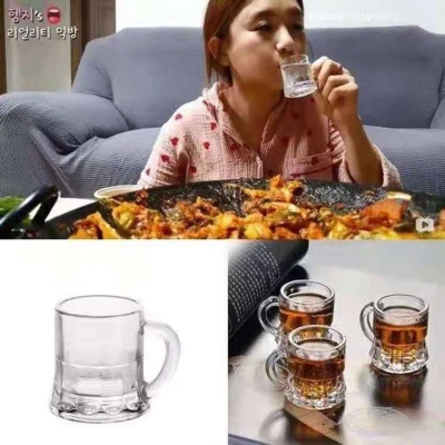 Mini Verre Transparent avec petite poignée 60ml