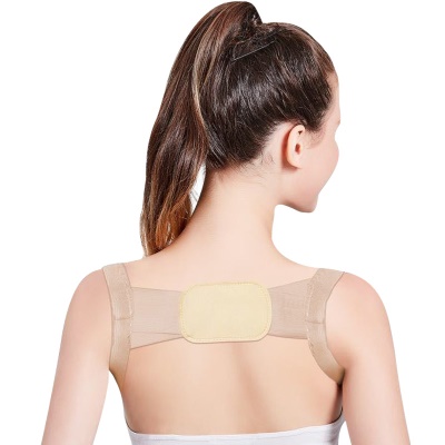 JUNLAIKANG Bande élastique tricotée  pour correction  de bosse du dos Réglage de la position assise et de la posture