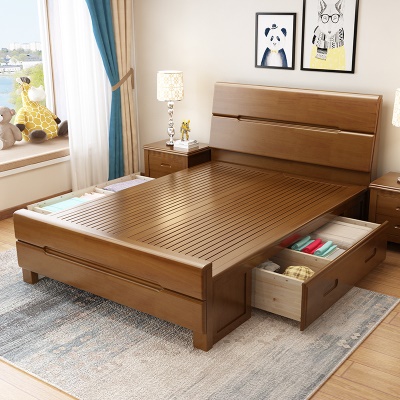 Lit en bois massif moderne