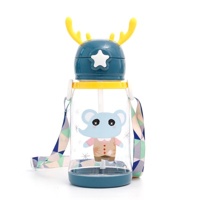 Gourde  à eau grande capacité en plastique pour enfants gobelet à pipette