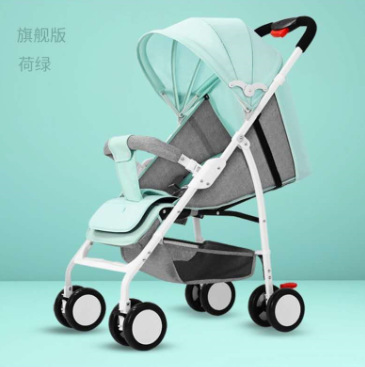 Poussette pliante peut être assise, couchée et portable