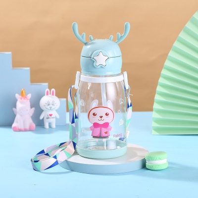 Gourde  à eau grande capacité en plastique pour enfants gobelet à pipette