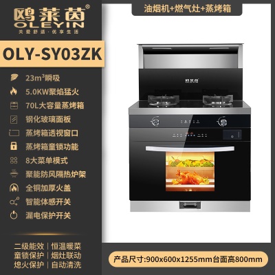 Cuisinière à gaz intégré intelligente Grande capacité