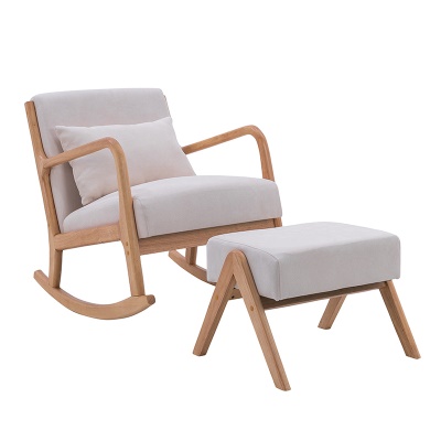 Chaise à bascule Nordic en bois massif
