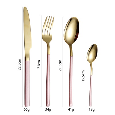Set de vaisselle en acier inoxydable Knight Series couteau, fourchette et cuillère Set de 16 pièces