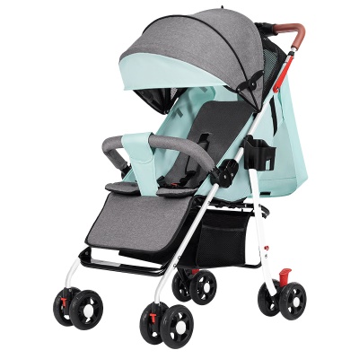 Poussette à quatre roues pour enfants pliable léger pour s'asseoir et se coucher
