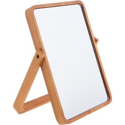 Miroir cosmétique en bois massif