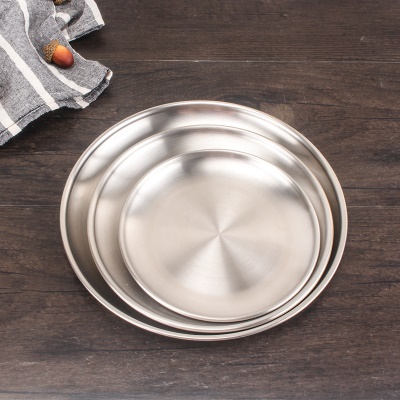 Plateau de barbecue en acier inoxydable rond monocouche