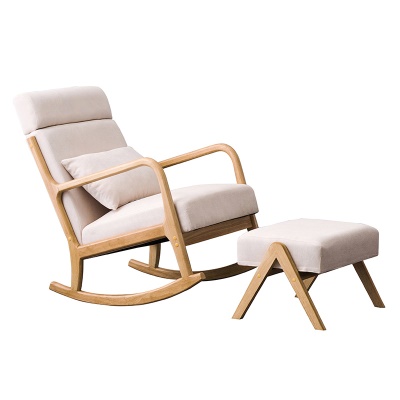 Chaise à bascule Nordic en bois massif