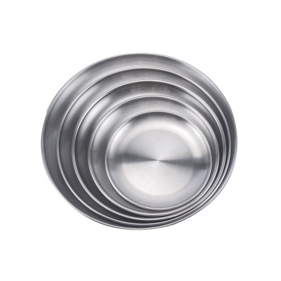 Plateau de barbecue en acier inoxydable rond monocouche