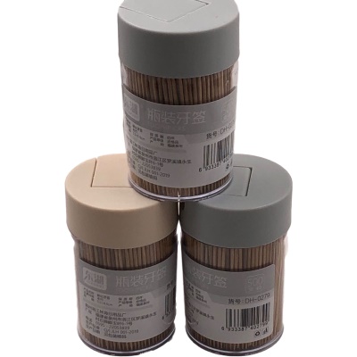 Cure-dents carbonisés en bambou en boîte de 300 pièces