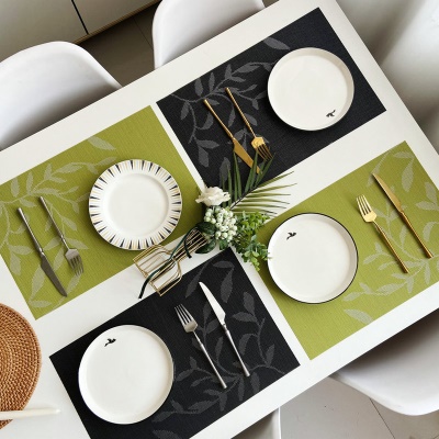 Set de table carré en PVC style européen  housse