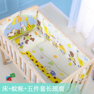 Lit de bébé en bois massif transformable en  table de bureau