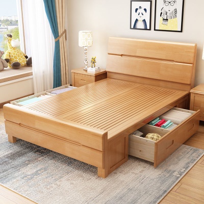 Lit en bois massif moderne