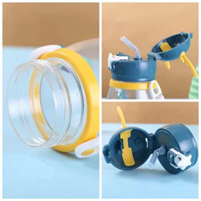 Gourde  à eau grande capacité en plastique pour enfants gobelet à pipette