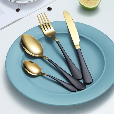 Set de 24 pièces de couteau, fourchette et cuillère à manger occidental 1010 repas en acier inoxydable