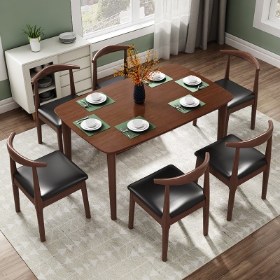 Table à manger et chaise en bois massif