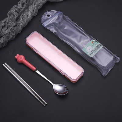 Ensemble de couverts pour enfants en acier inoxydable cuillère baguettes