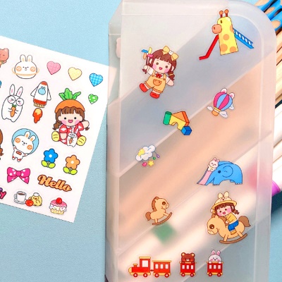 Autocollant en PVC transparent