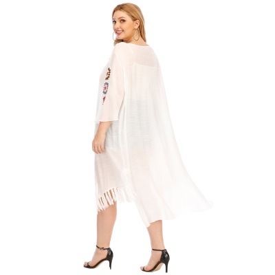 Manteau de cardigan à franges irrégulières