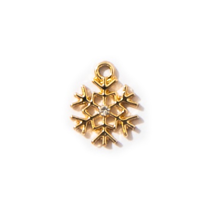 Pendentif de bracelet et de boucle d'oreille  en forme  de flocon de neige