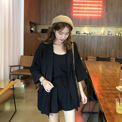 Ensemble 3 pièces Gilet+ blazer + short