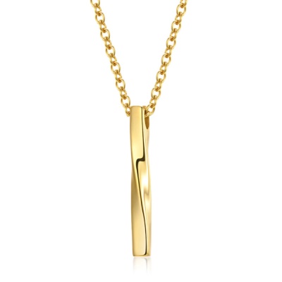 Collier Pendentif en spirale plaqué pour hommes
