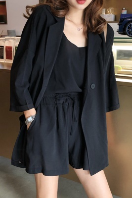 Ensemble 3 pièces Gilet+ blazer + short