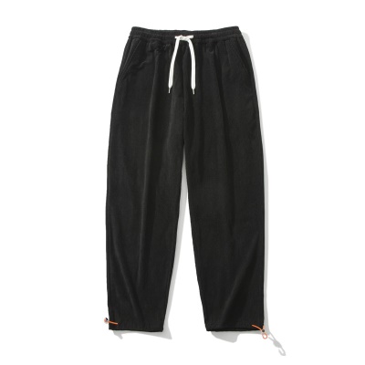 Pantalon droit, ample, pieds larges Pantalon de sport pour homme avec cordon