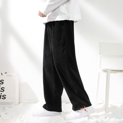 Pantalon droit, ample, pieds larges Pantalon de sport pour homme avec cordon