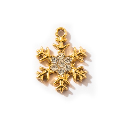 Pendentif de bracelet et de boucle d'oreille  en forme  de flocon de neige