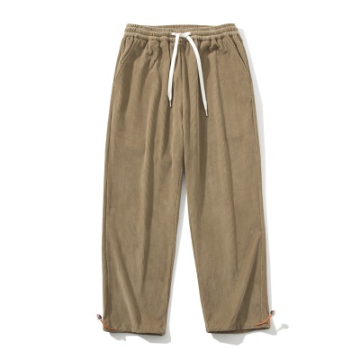 Pantalon droit, ample, pieds larges Pantalon de sport pour homme avec cordon