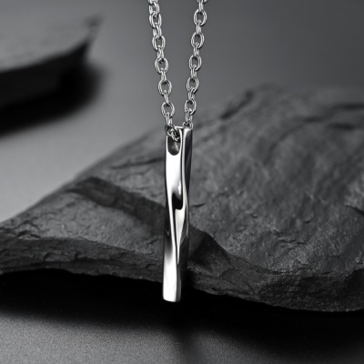 Collier Pendentif en spirale plaqué pour hommes