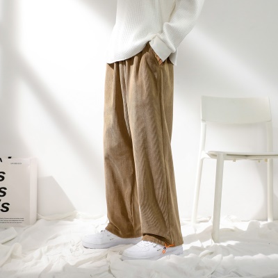 Pantalon droit, ample, pieds larges Pantalon de sport pour homme avec cordon
