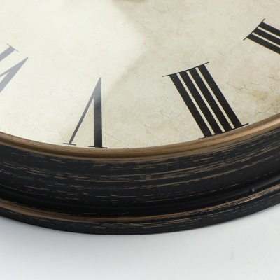 Horloge murale numérique de 12 pouces vintage brossé or