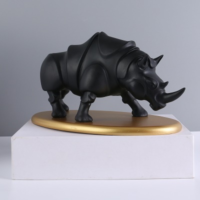 Artisanat en résine ornement rhinocéros