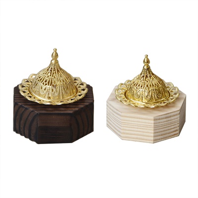 Vase d'aromathérapie octogonal en bois noir