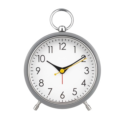 Horloge de table de bureau avec réveil en métal de 4 pouces