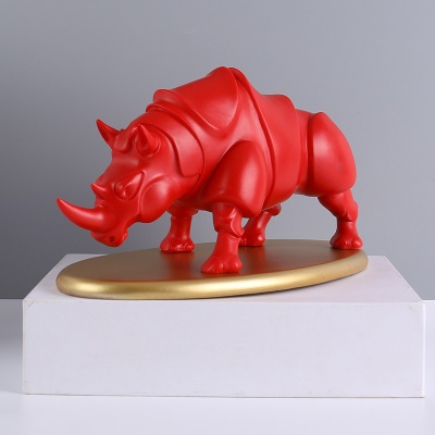 Artisanat en résine ornement rhinocéros