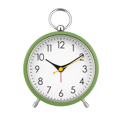 Horloge de table de bureau avec réveil en métal de 4 pouces