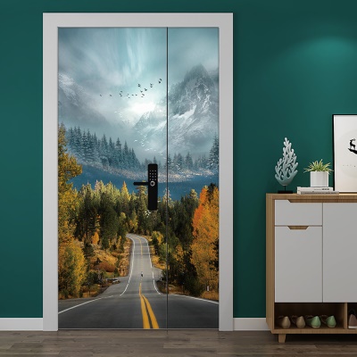 Forêt porte autocollant décoratif amovible