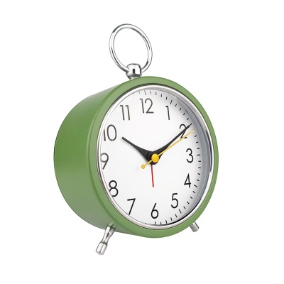 Horloge de table de bureau avec réveil en métal de 4 pouces
